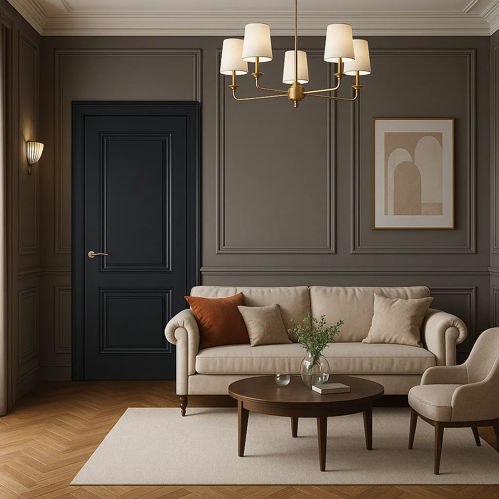 Міжкімнатні двері Estetdoors Grand 2D /4.2 RAL7016 Глухі Фарба Двері в інтер'єрі
