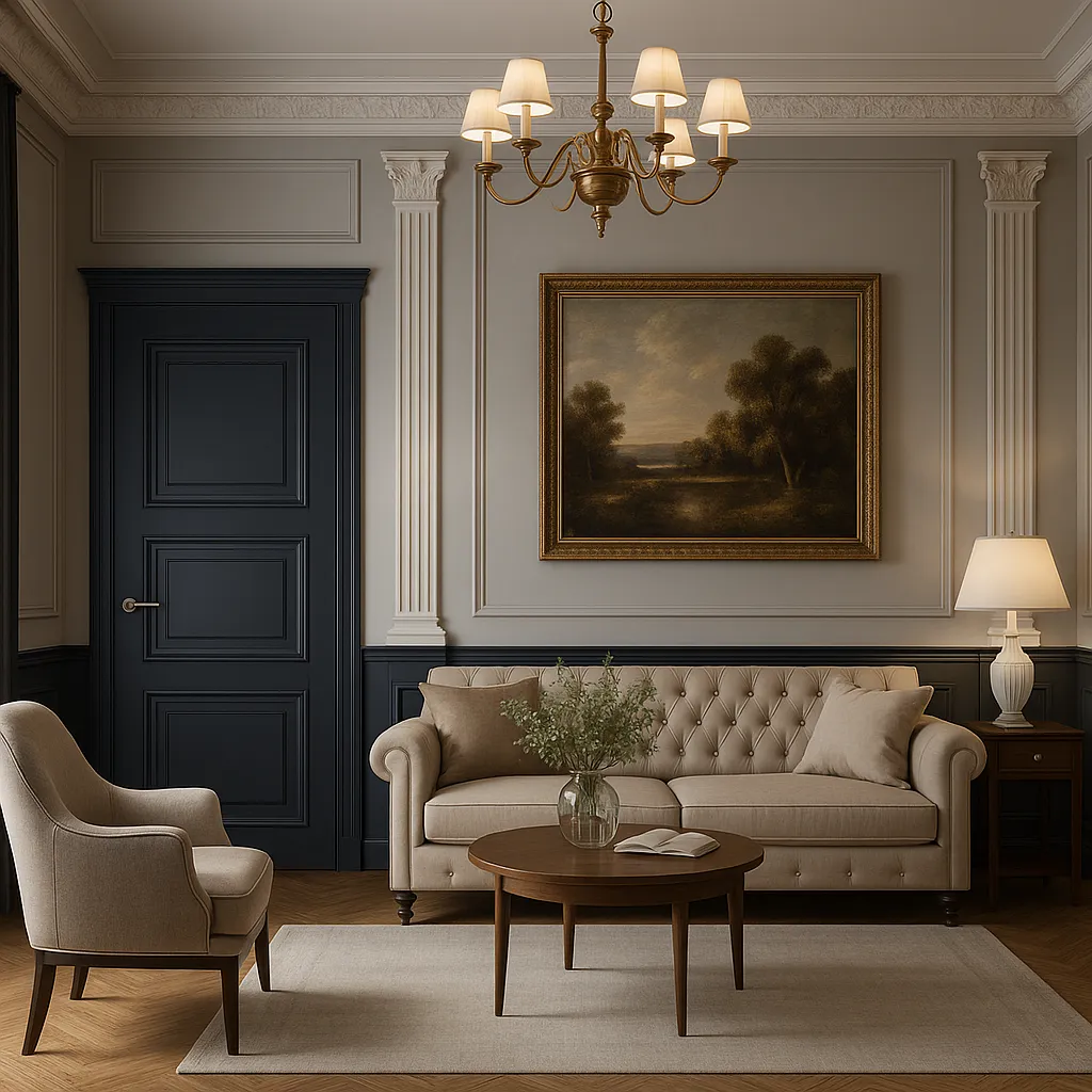 Міжкімнатні двері Estetdoors Grand 2D /4.3 RAL7016 Глухі Фарба Двері в інтер'єрі