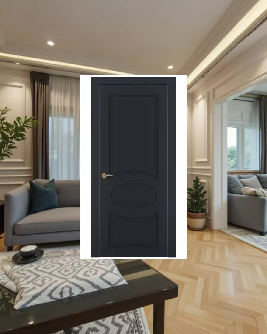 Міжкімнатні двері Estetdoors Grand 2D /7 RAL7016 Глухі Фарба Двері в інтер'єрі