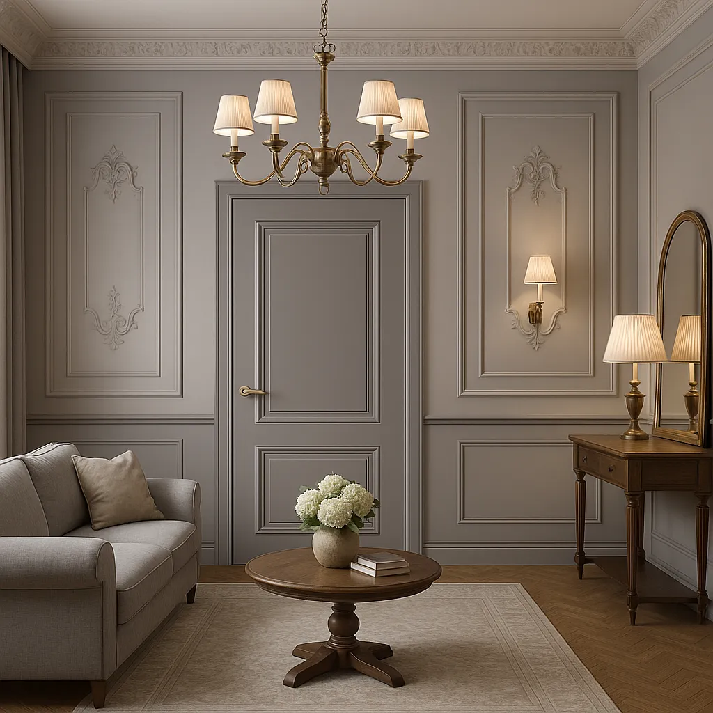 Міжкімнатні двері Estetdoors Grand 2D /8 RAL7036 Глухі Фарба Двері в інтер'єрі