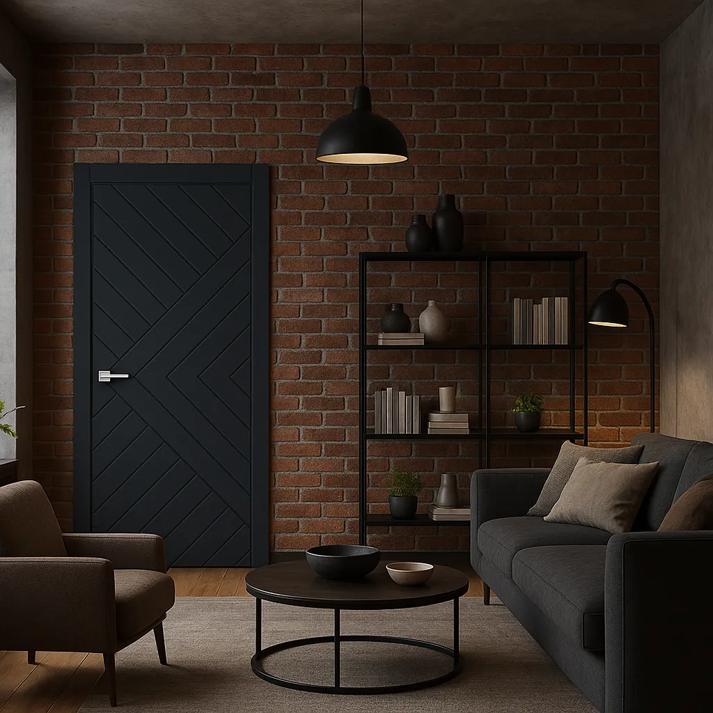 Міжкімнатні двері Estetdoors Lines 11 RAL7016 Глухі Фарба Двері в інтер'єрі