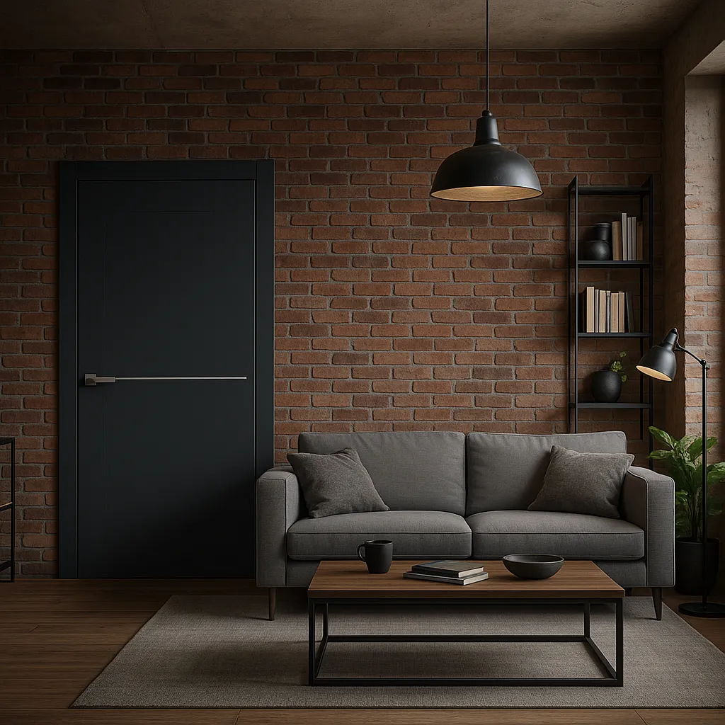 Міжкімнатні двері Estetdoors Molding 1 Г (Estet) RAL7016 Глухі Фарба Двері в інтер'єрі