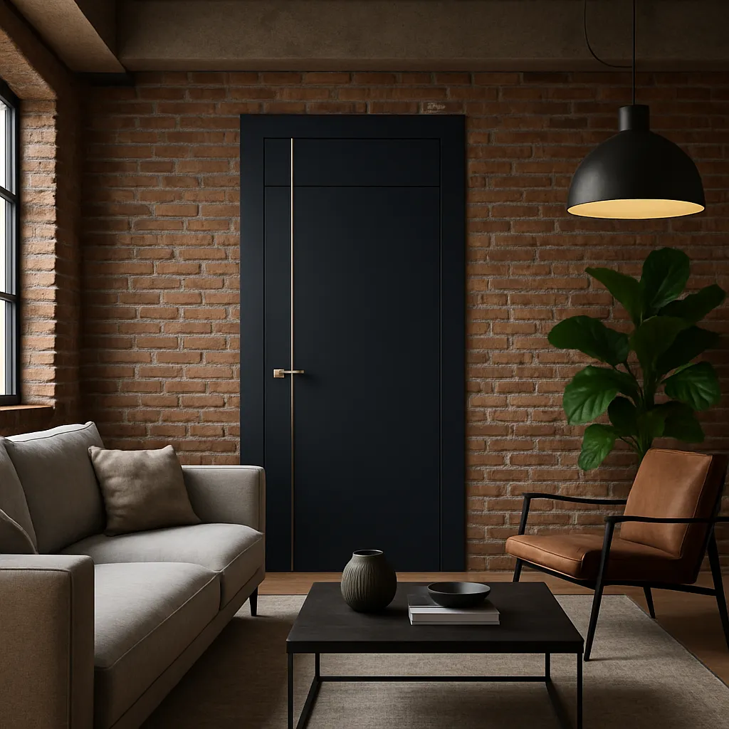 Міжкімнатні двері Estetdoors Molding 1 В (Estet) RAL7016 Глухі Фарба Двері в інтер'єрі