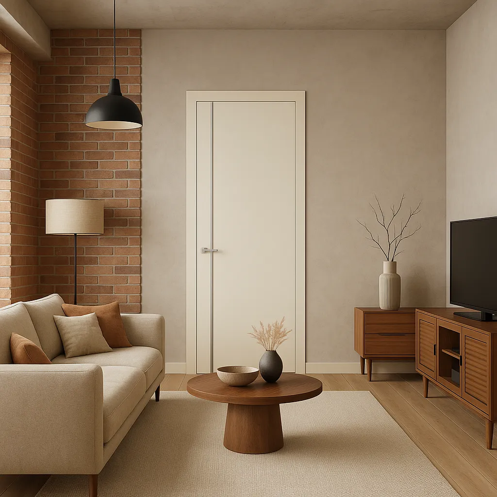 Міжкімнатні двері Estetdoors Molding 1 В (Estet) RAL9001 Глухі Фарба Двері в інтер'єрі