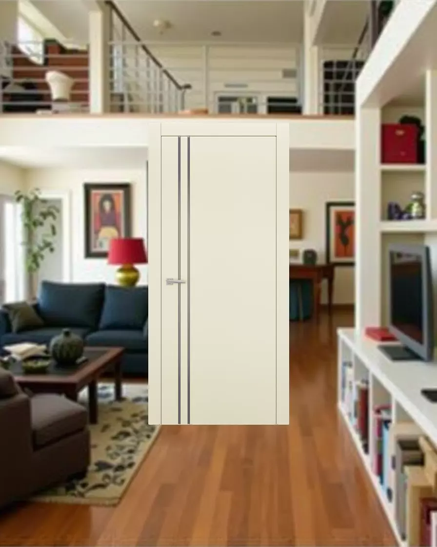 Міжкімнатні двері Estetdoors Molding 2 В (Estet) RAL1013 Глухі Фарба Двері в інтер'єрі