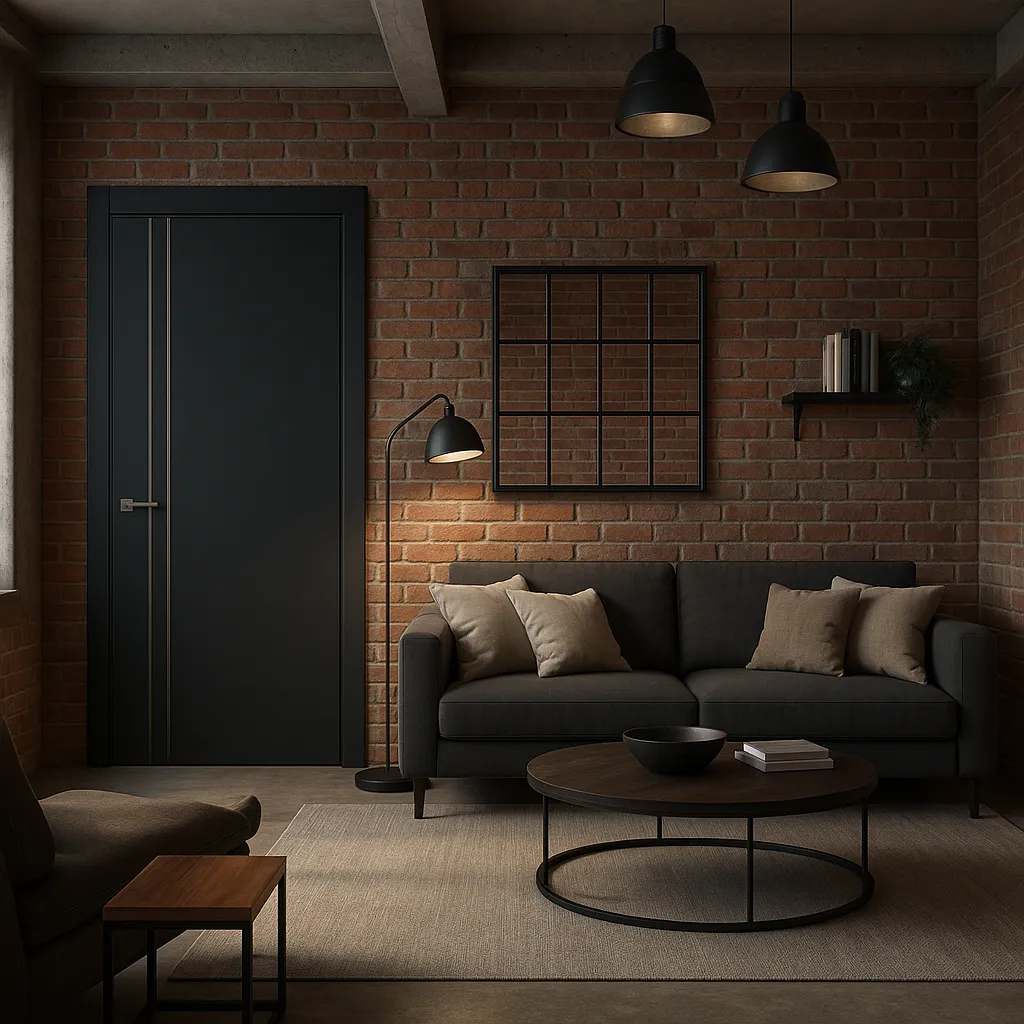 Міжкімнатні двері Estetdoors Molding 2 В (Estet) RAL7016 Глухі Фарба Двері в інтер'єрі