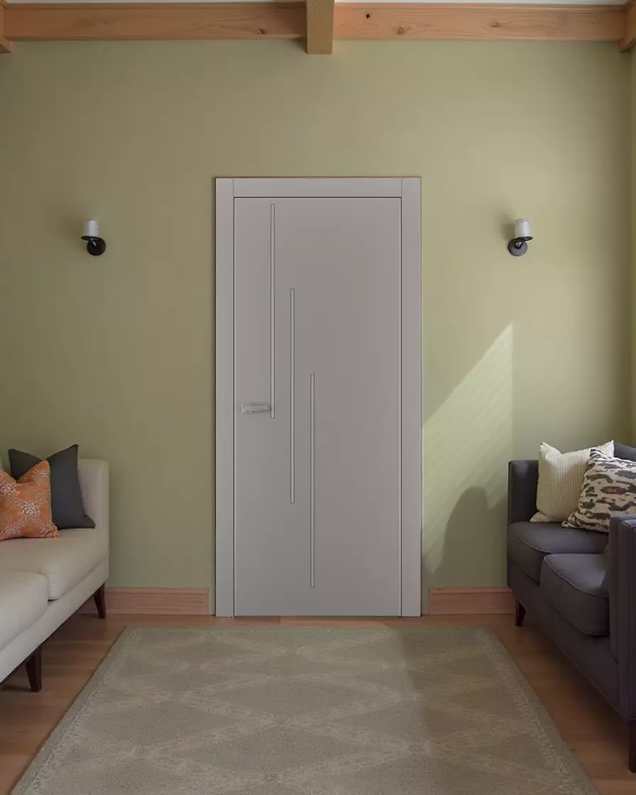 Міжкімнатні двері Estetdoors Molding 3.1 В RAL7036 Глухі Фарба Двері в інтер'єрі