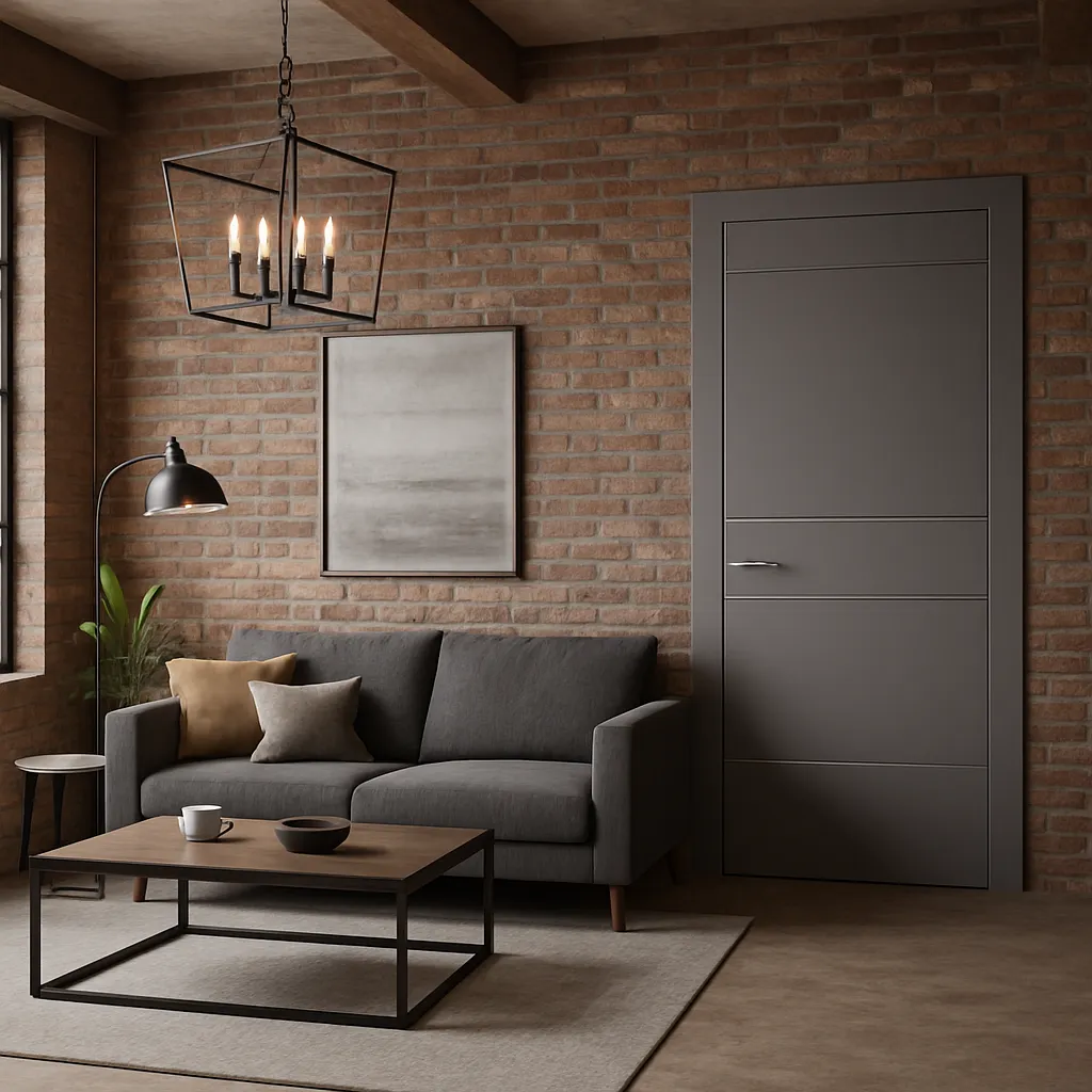 Міжкімнатні двері Estetdoors Molding 3 Г RAL7036 Глухі Фарба Двері в інтер'єрі