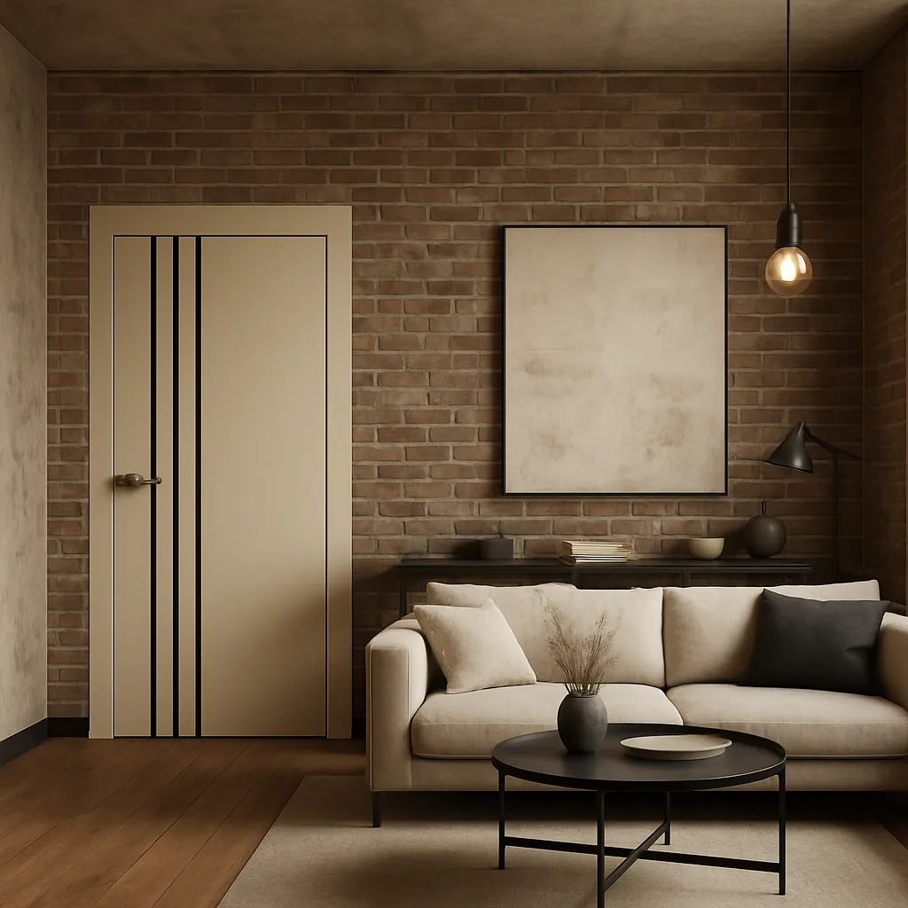 Міжкімнатні двері Estetdoors Molding 3 В RAL9001 Глухі Фарба Двері в інтер'єрі