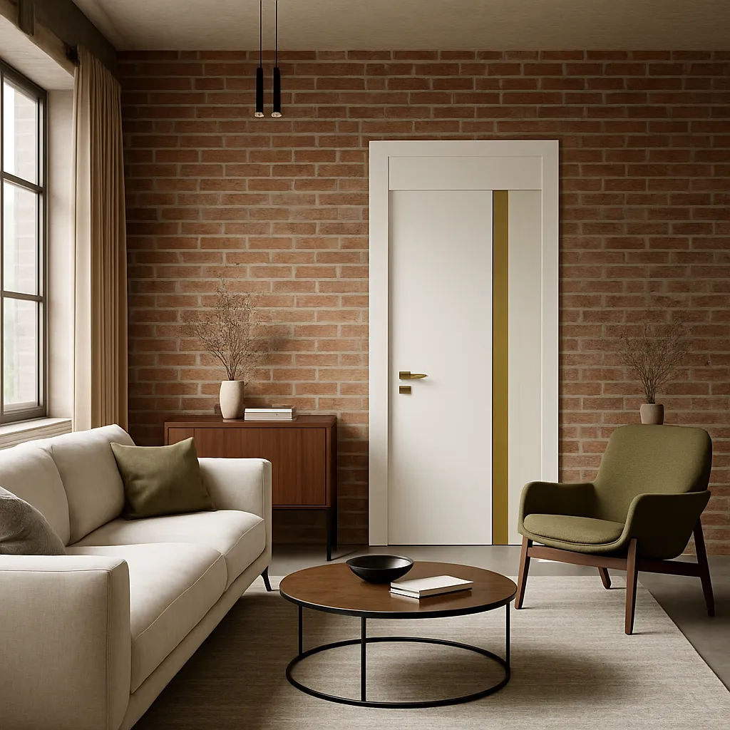 Міжкімнатні двері Estetdoors Tetra Molding 1B RAL9001 Глухі Фарба Двері в інтер'єрі